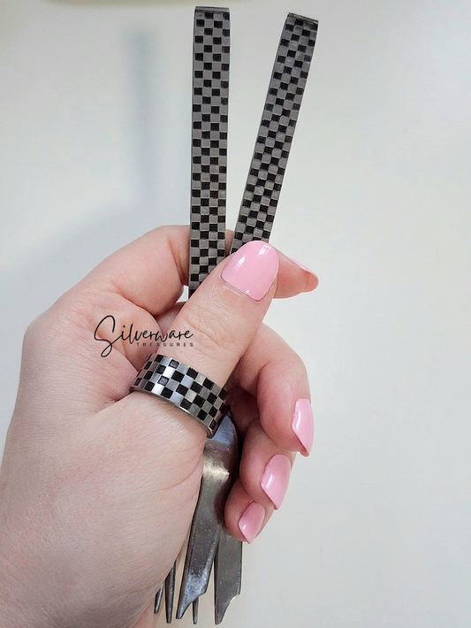 1960's Stainless Checkered Ring