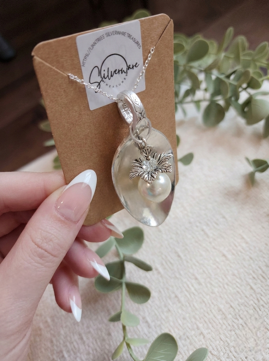 Rosalie 1938 Silverplated Spoon Bowl with Floral charm