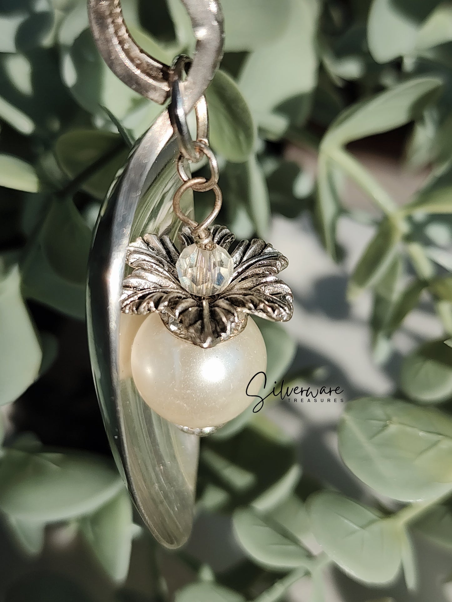 Rosalie 1938 Silverplated Spoon Bowl with Floral charm