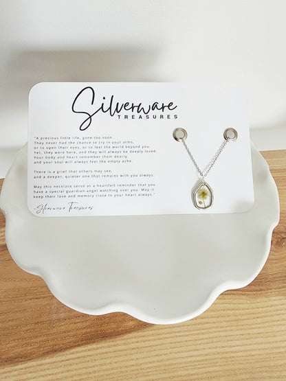 Pregnancy Loss Memorial Necklace with Poem