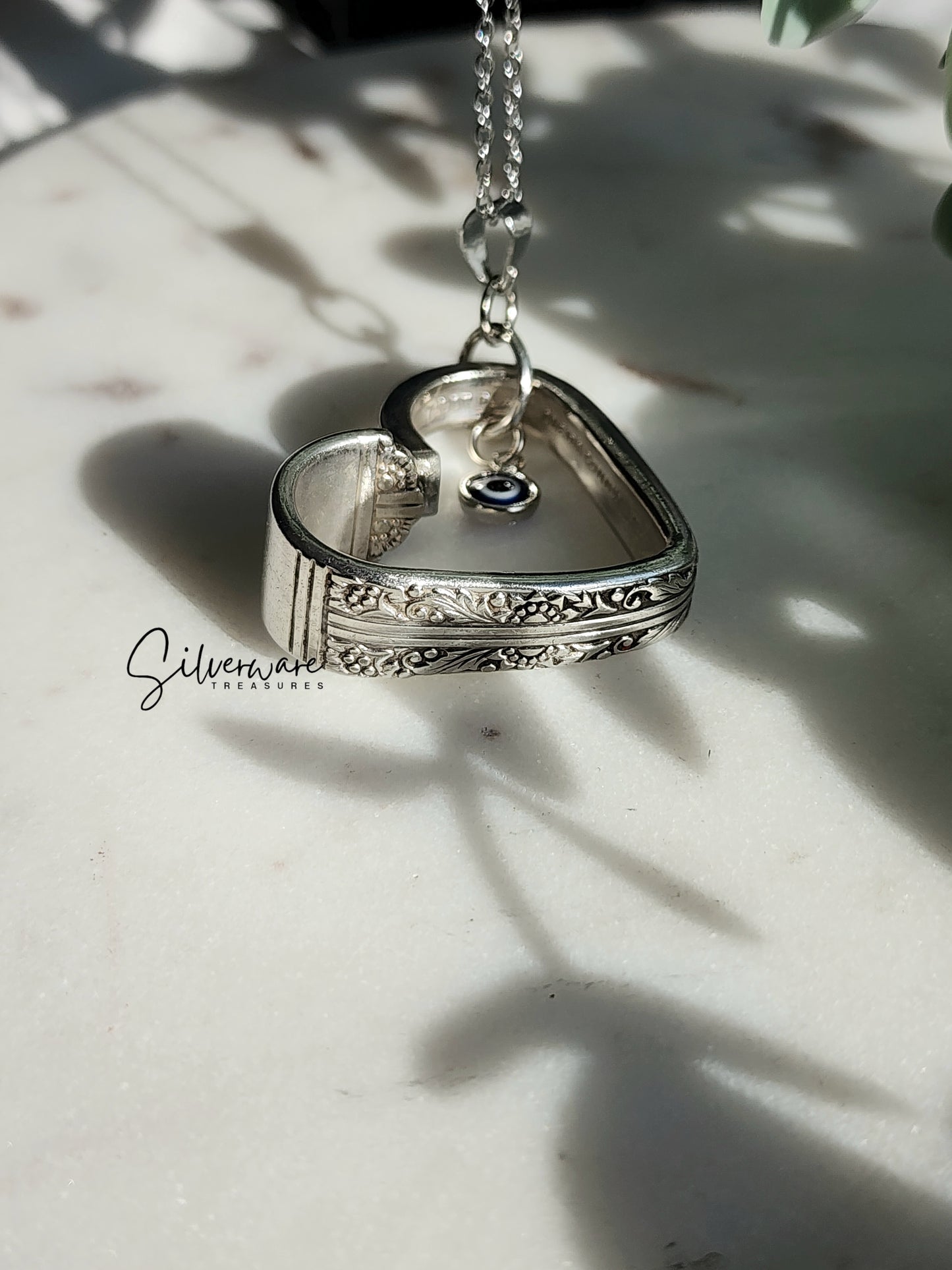 Royal York 1937 Silverplated heart with Evil Eye charm