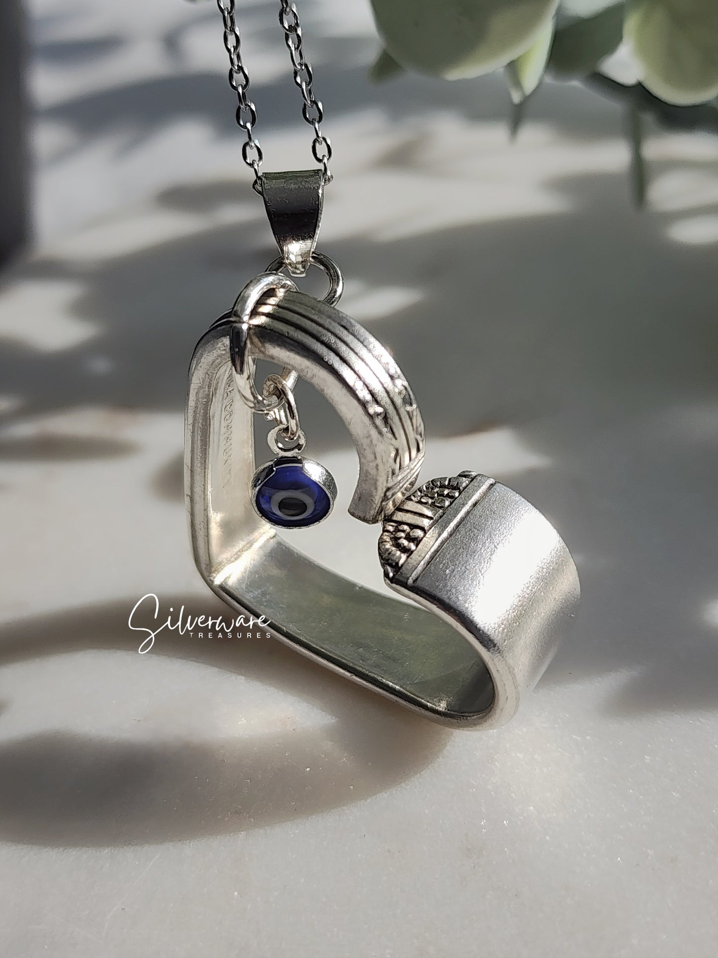 Royal York 1937 Silverplated heart with Evil Eye charm