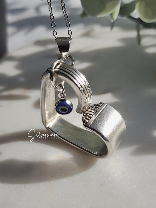 Royal York 1937 Silverplated heart with Evil Eye charm