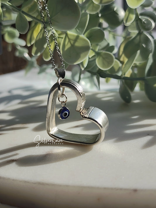 Royal York 1937 Silverplated heart with Evil Eye charm