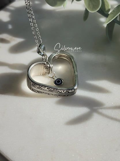 Royal York 1937 Silverplated heart with Evil Eye charm
