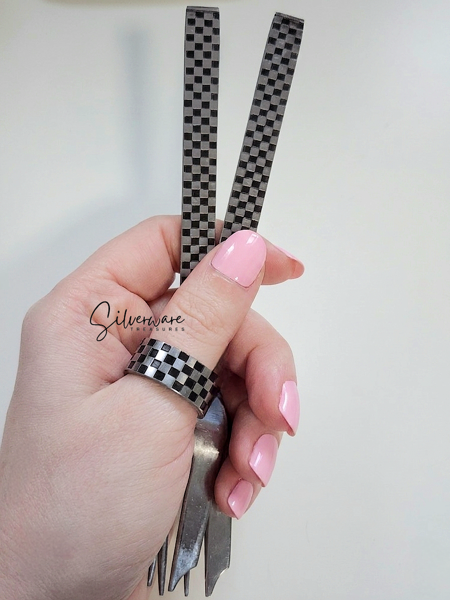 1960's Stainless Checkered Ring